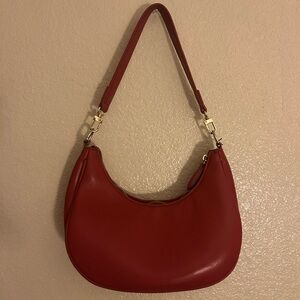 Red Leather Shoulder Bag